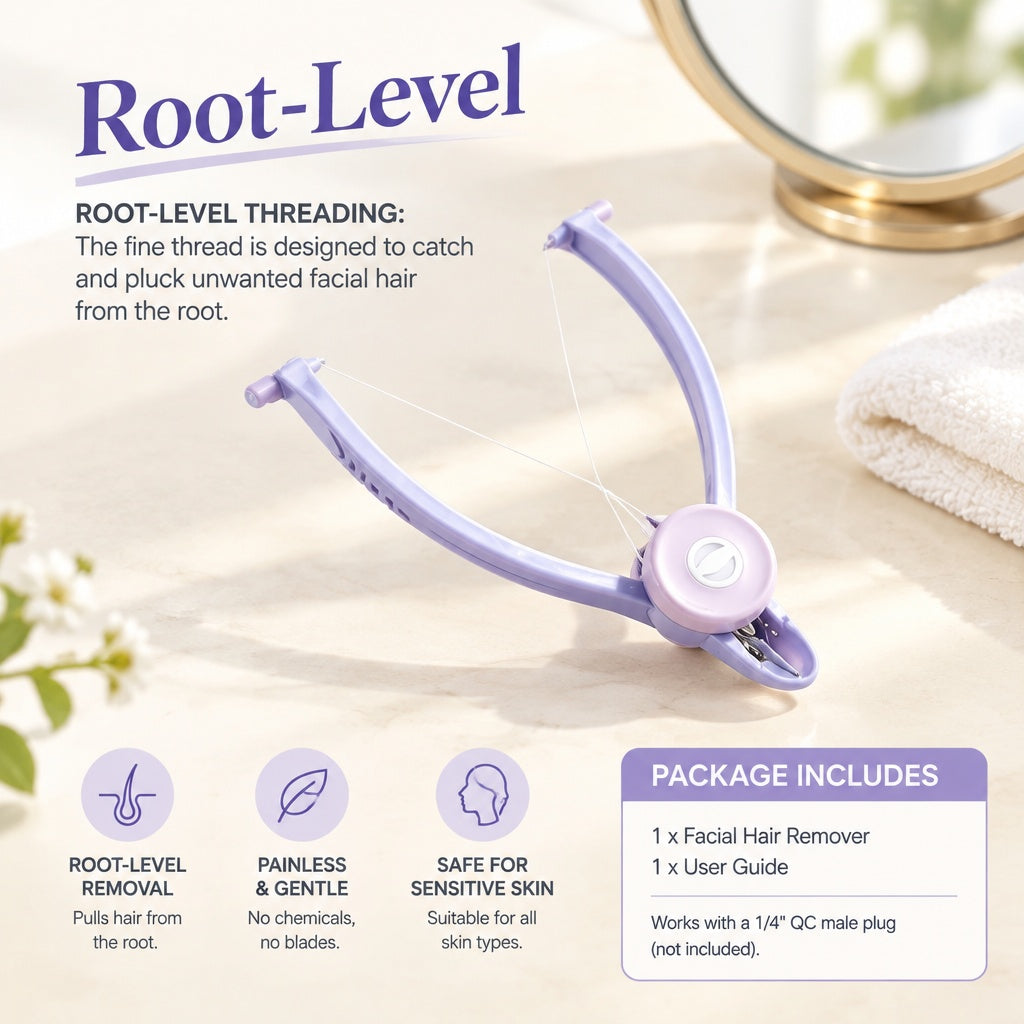 Lightweight Flexible Easy to Install Women's Painless Thread Facial Hair Remover