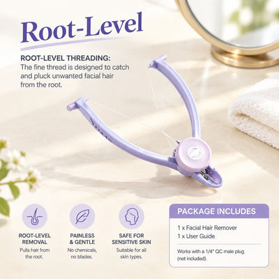 Lightweight Flexible Easy to Install Women's Painless Thread Facial Hair Remover