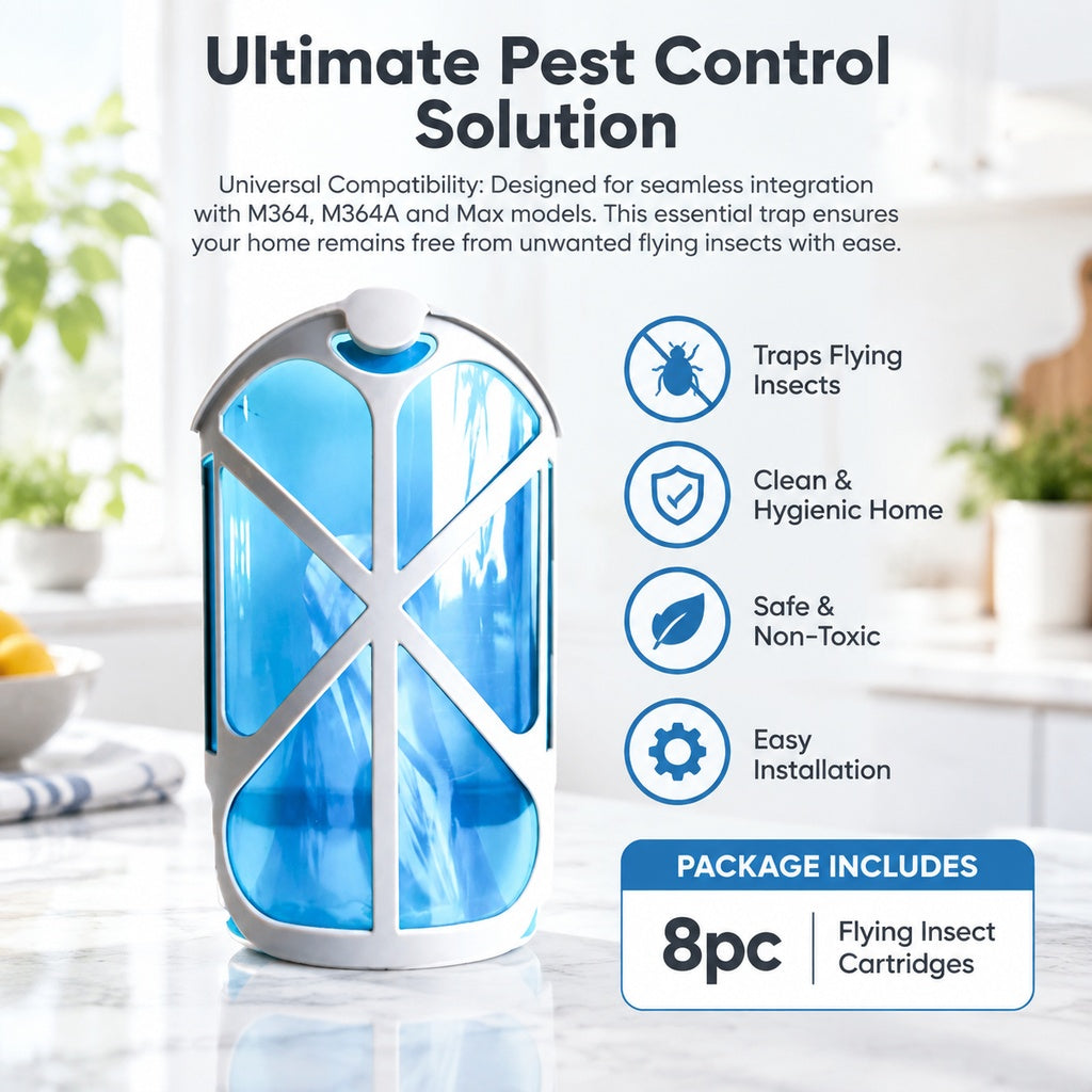 Flying Insect Trap Replacement Adhesive Cartridges, Compatible with Zevo MAX, M364 and M364A Indoor 