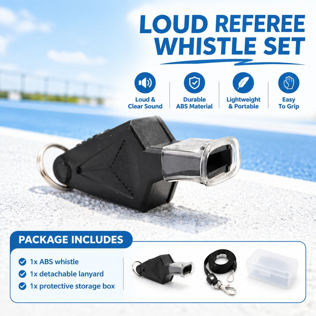 2-Pack Portable Dolphin Sports Whistles, Ball-Less ABS Referee Whistles with Key Rings for Soccer, V
