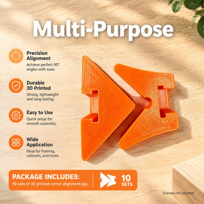90-Degree Corner Clamp Adapter for Standard Quick Bar Clamps, Plastic Woodworking Right-Angle Clampi